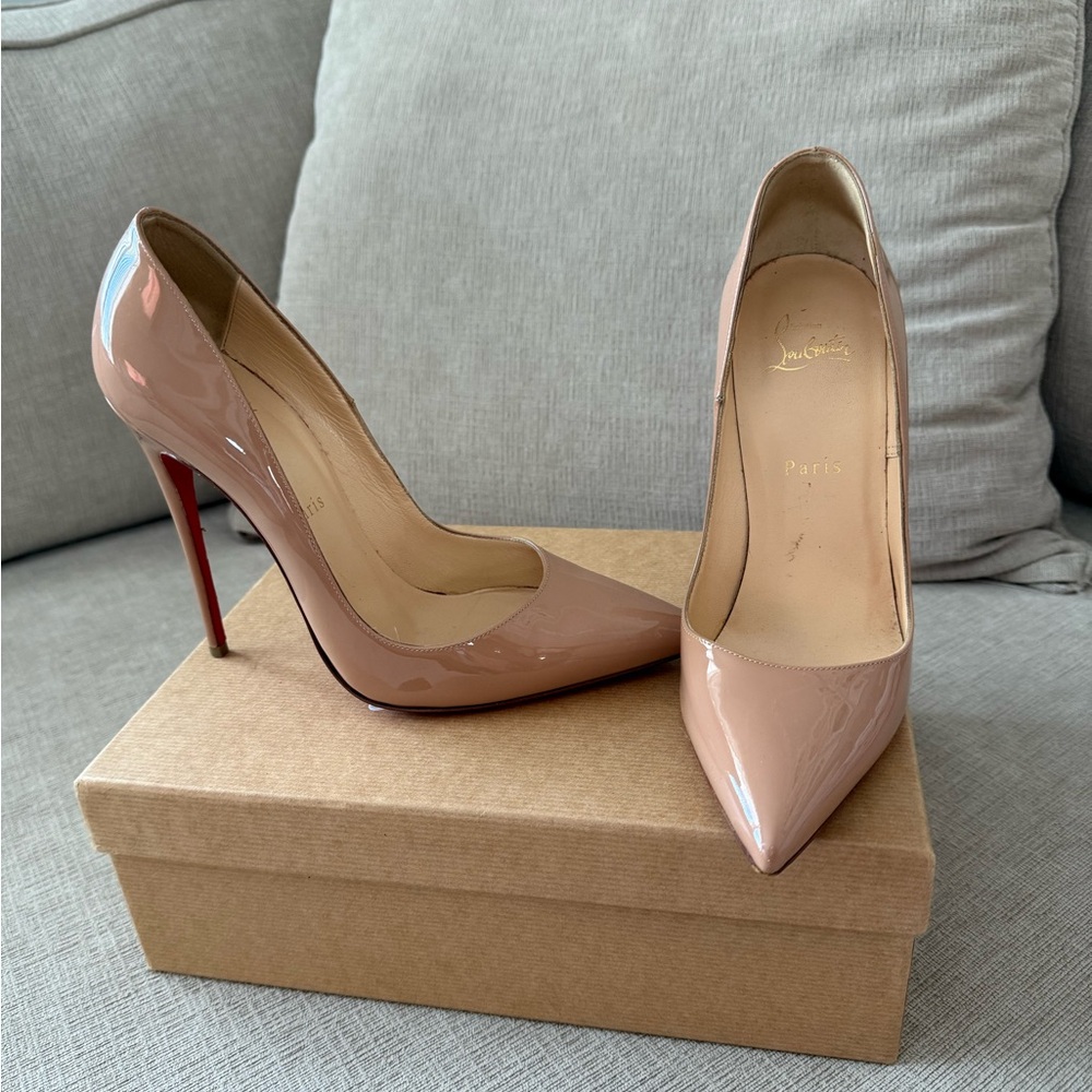 Christian Louboutin Blush Patent Leather Heels